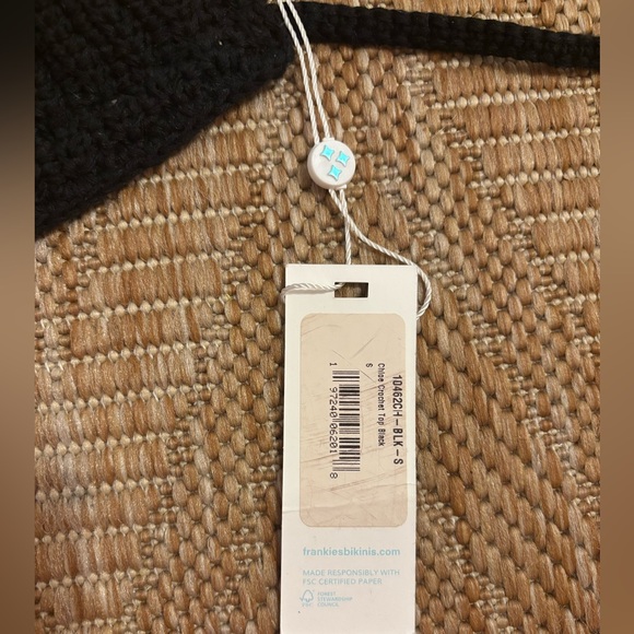 NWT FRANKIES BIKINIS CHLOE CROCHET BIKINI TOP - Picture 6 of 7